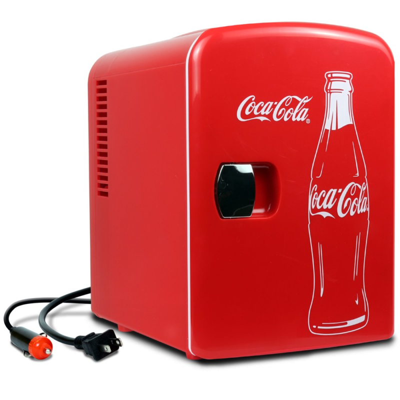 Coca-Cola 6 Can Mini Fridge Portable 4L Mini Cooler Travel C