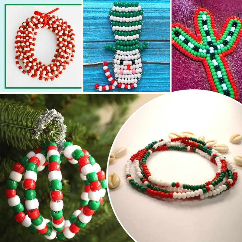 Pony Beads 1100 Pcs Beads for Jewelry Bracelets Making Bracelet Beads Plastic Be