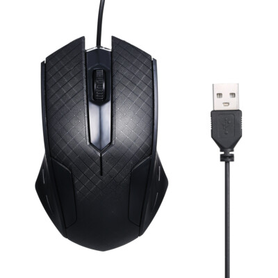 USB Optical Wired  3 Button With 1.1M Cord For Windows 7/8/10/XP MacOS E0F5