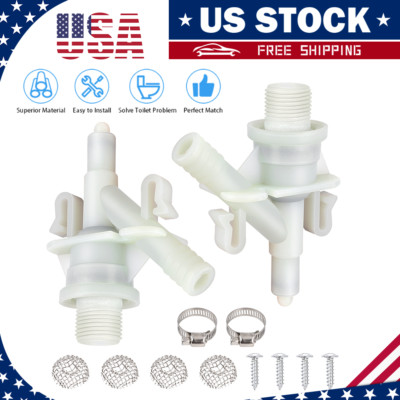2x Plastic Water Valve Kit For Dometic 300 310 320 Series RV Toilet Repair Flush