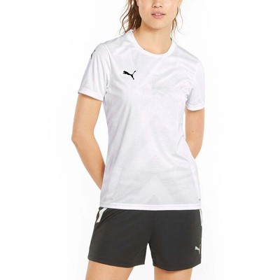 

Футболка Puma Teamglory 25 с круглым вырезом и коротким рукавом, женская, размер  705347-04, Белый, Puma Teamglory 25 Crew Neck Short Sleeve Soccer Jersey