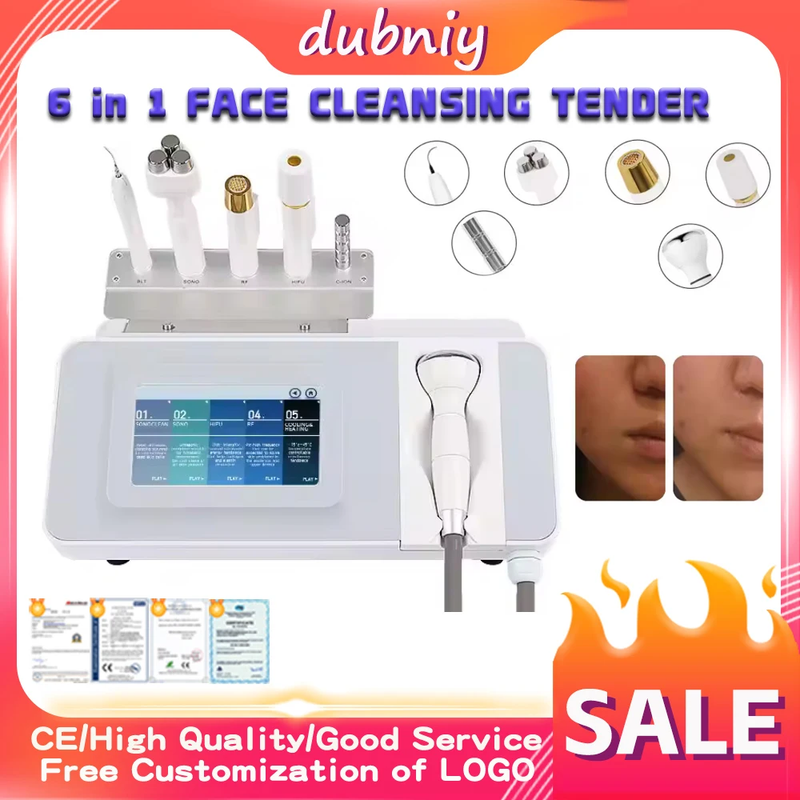 6 in 1 Deep Cleansing Facial Beauty Device Anti-Aging Skin Tightening Face Massa