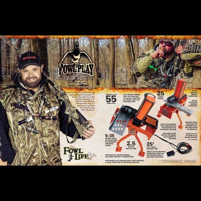 Do-All Outdoors Fowl Play Automatic Clay Pigeon Skeet Thrower Trap 25 Clay Ca...
