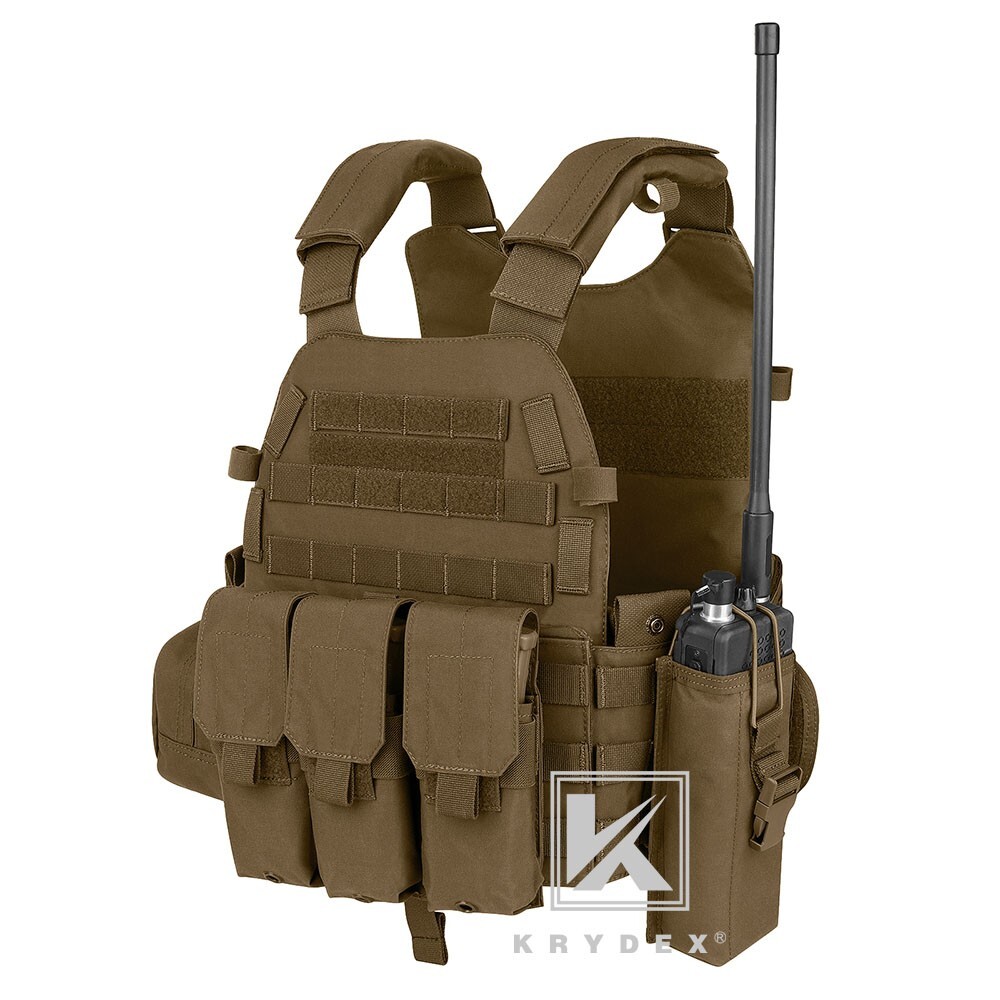 KRYDEX LBT-6094A Plate Carrier Army Body Armor Vest w/ Mag
