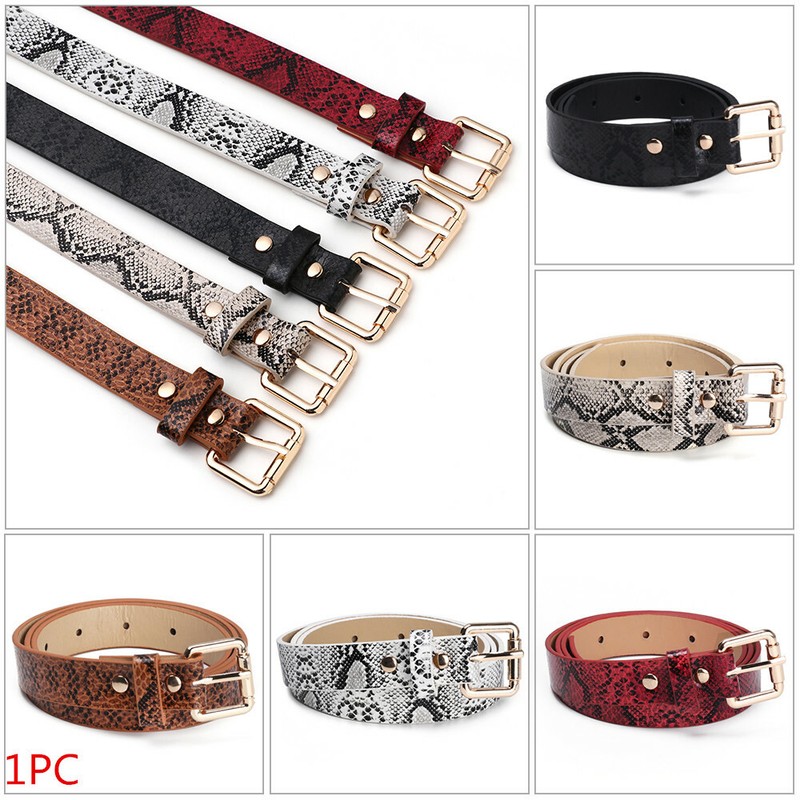 Einstellbar Metall Gürtel mit Schlangendruck Frauen Armband Gurte für Hüftgurte