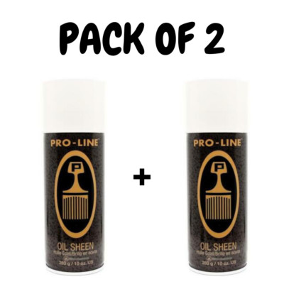 2 X PRO LINE OIL SHEEN HAIR SPRAY ADDS SHINE TO DULL HAIR 10OZ