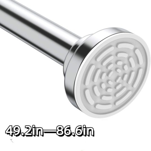 Adjustable 25in-86in Stainless Steel Telescopic Shower Curtain Rail Rod Pole