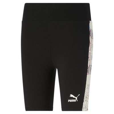 Puma Iconic T7 Artisan 7-дюймовые велосипедные шорты женские черные спортивные повседневные 62259201