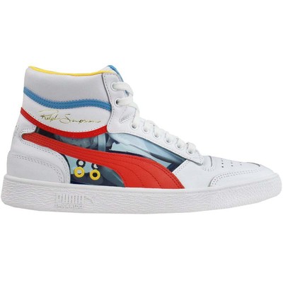 Мужские кроссовки Puma Ralph Sampson Mid Glass Blue, Red, White Повседневная обувь 371582