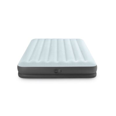 Intex 12'' Mid-Rise Air Mattress QUEEN Airbed Built-in USB Pump Chargers