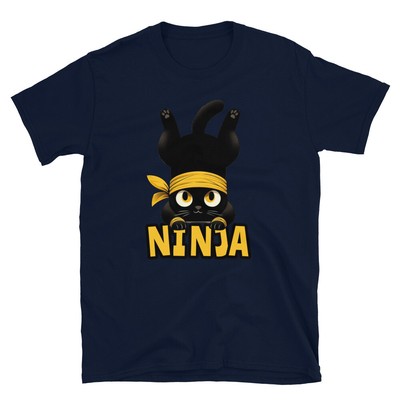 Unisex Ninja Cat T-Shirt - Funny Cat Lovers Graphic Tee