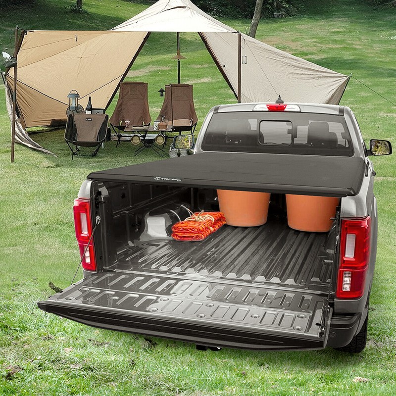 For 2002-2024 Dodge Ram 1500 2500 3500 6.4ft Soft Roll Up Tonneau Bed Cover