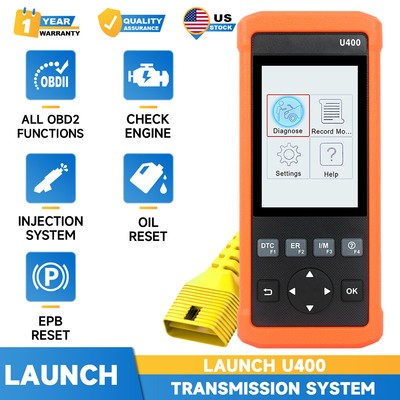 LAUNCH U400 OBD2 Diagnostic Scanner Car Code Reader EPB OIL Reset Check Engine