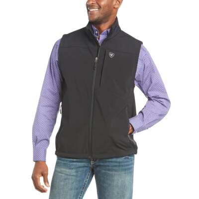 

Ariat Vernon 2.0 Softshell Full Zip жилет мужская черная повседневная спортивная верхняя одежда 10, Черный, Ariat Vernon 2.0 Softshell Full Zip Vest
