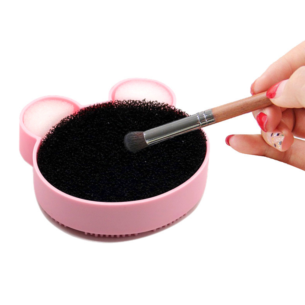 Silicone Makeup Brush Cleaner Pad Washing Scrubber Board Cleaning Mat Tool US