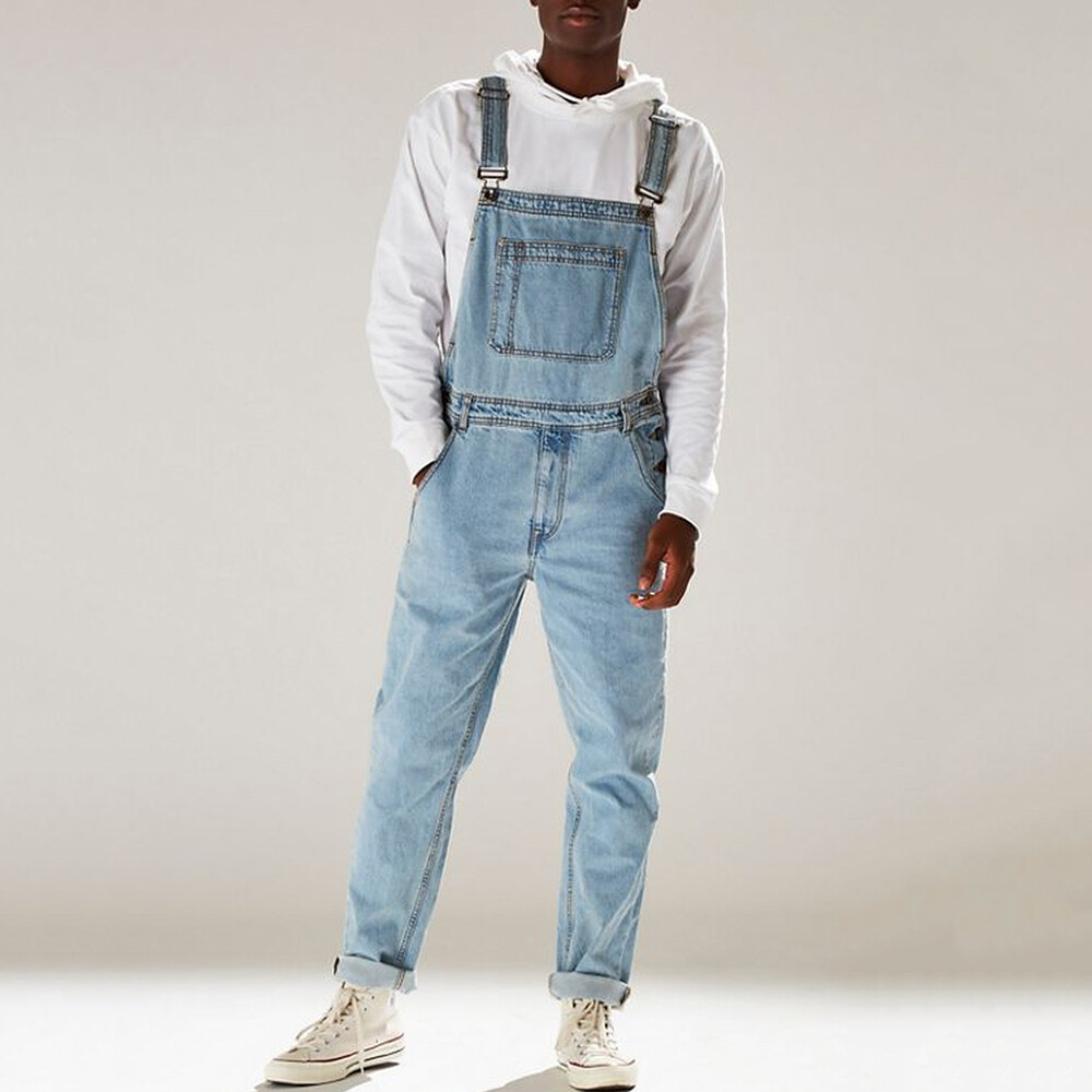 Джинсы Men's Denim Dungarees Overalls 