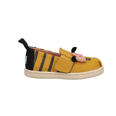 

TOMS Alpargata Twin Gore слипоны для маленьких девочек, размер 4 М, повседневная обувь на плоской подошве 10016828T, Желтый, TOMS Alpargata Twin Gore Slip On Toddler