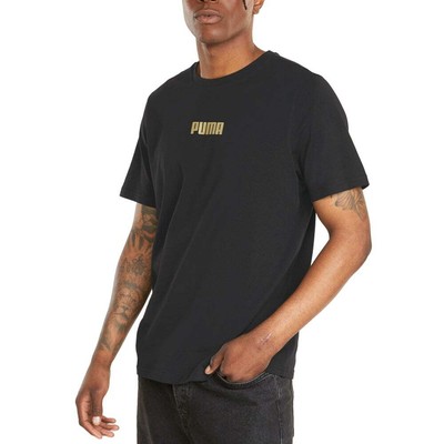

Мужская футболка Puma с круглым вырезом и коротким рукавом из фольги, черные повседневные топы 84765101, Черный, Puma Foil Crew Neck Short Sleeve T-Shirt