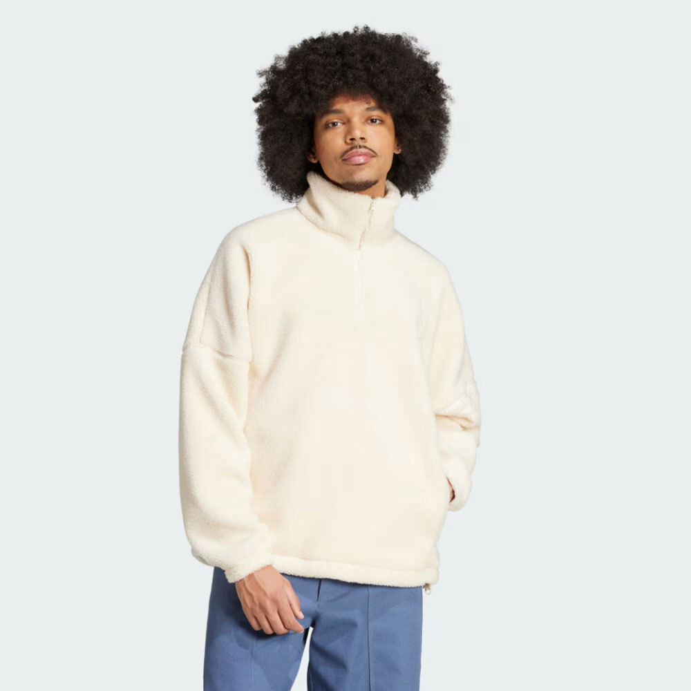 New Adidas Mens NEUCLASSICS FELLECE HALF ZIP SWEAT IY4911