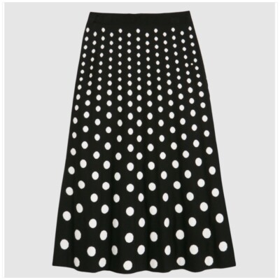 Etcetera Descend Sweater knit Skirt Sz M Wmns NWT$228 polka dots nh