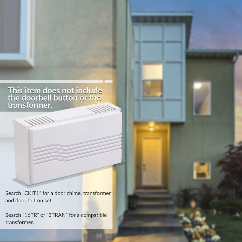 CHM1 Door Bell Chime, White | se with a 16-volt/10 VA  |   16-volt/15 VA