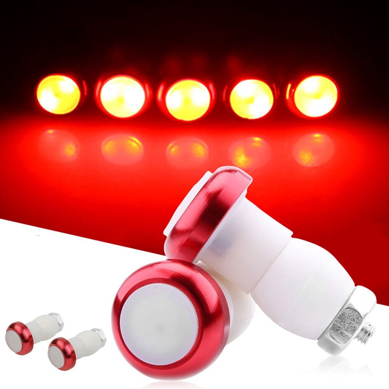 2Pcs Safety Bike Cycling Handle Bar End Plug LED Safety Turn Signal Lights