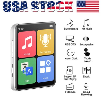 Support 128G MP3 Player Bluetooth HiFi Lossless Sound Music Recorder FM Radio US