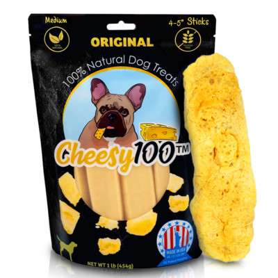 Cheesy100, Yak Cheese Himalayan Dog Chews Alternative, 1 lb, 8-9 Sticks xM
