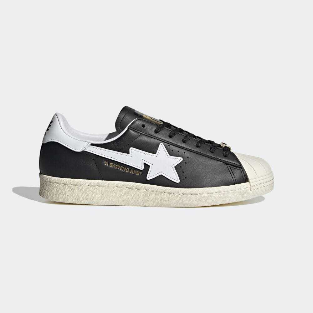 

Adidas x BAPE Superstar 80s Core Black Off White IF2385 Мужская обувь Кроссовки, Core black/footwear white/off white, adidas Superstar 80S