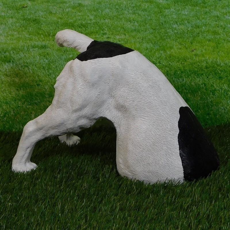 Gartenfigur Hund Jack Russel 21cm Grabend 3156 Garten Lebensecht