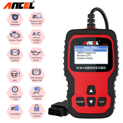 Ancel VD500 All System Automotive OBD2 Scanner IMMO Oil ABS SRS EPB Code Reader