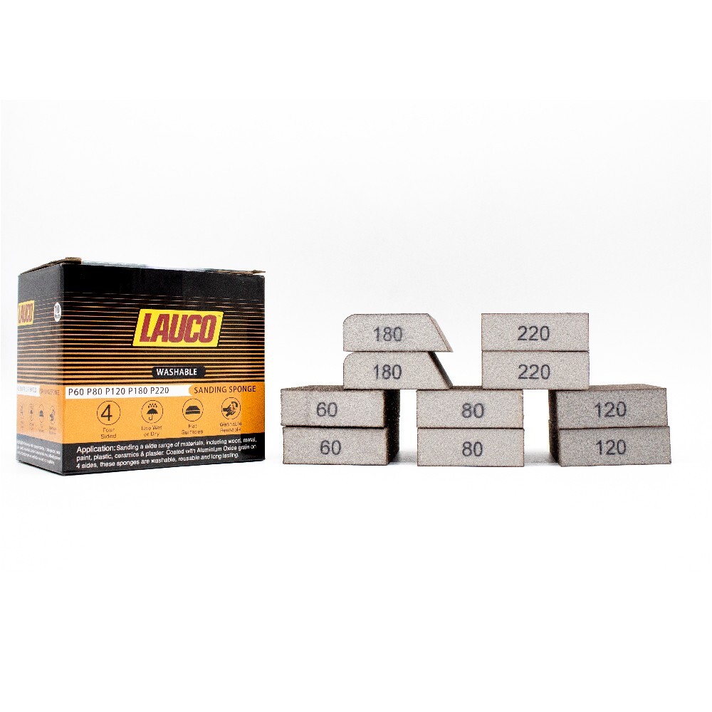 10 Pack Sanding Sponge, Washable and Reusable in 60/80/100/120/180/220 Grit