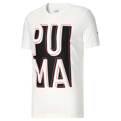 

Puma Stacked Box Graphic Crew Neck Футболка с коротким рукавом Мужские белые повседневные топы 6, Белый, Puma Stacked Box Graphic Crew Neck Short Sleeve T-Shirt