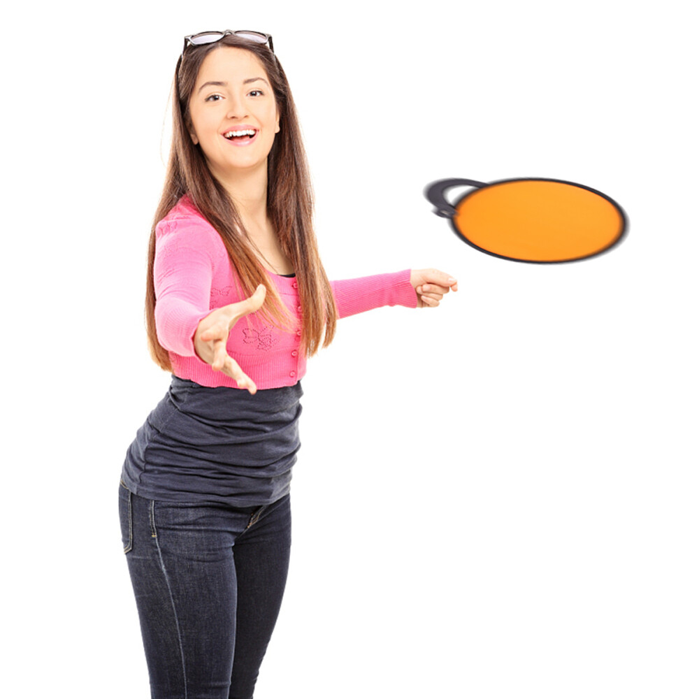 Download 25Pcs Nylon Hand Fan Creative Round Disk Folding Portable ...