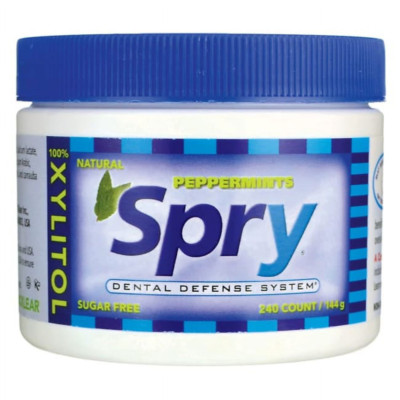 Spry Mints 100% Xylitol Peppermint 240 Count