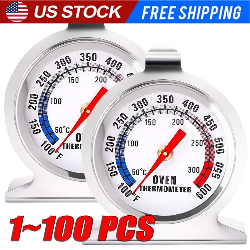 Oven Thermometer Stainless Steel Classic Stand Up Food Meat Temperature