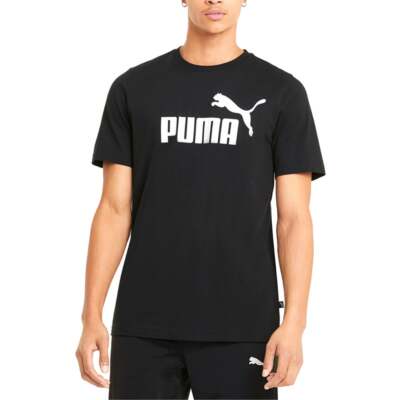 

Футболка Puma Essential Logo с круглым вырезом и короткими рукавами, мужские черные повседневные топы 586449, Черный, Puma Essential Logo Crew Neck Short Sleeve T-Shirt
