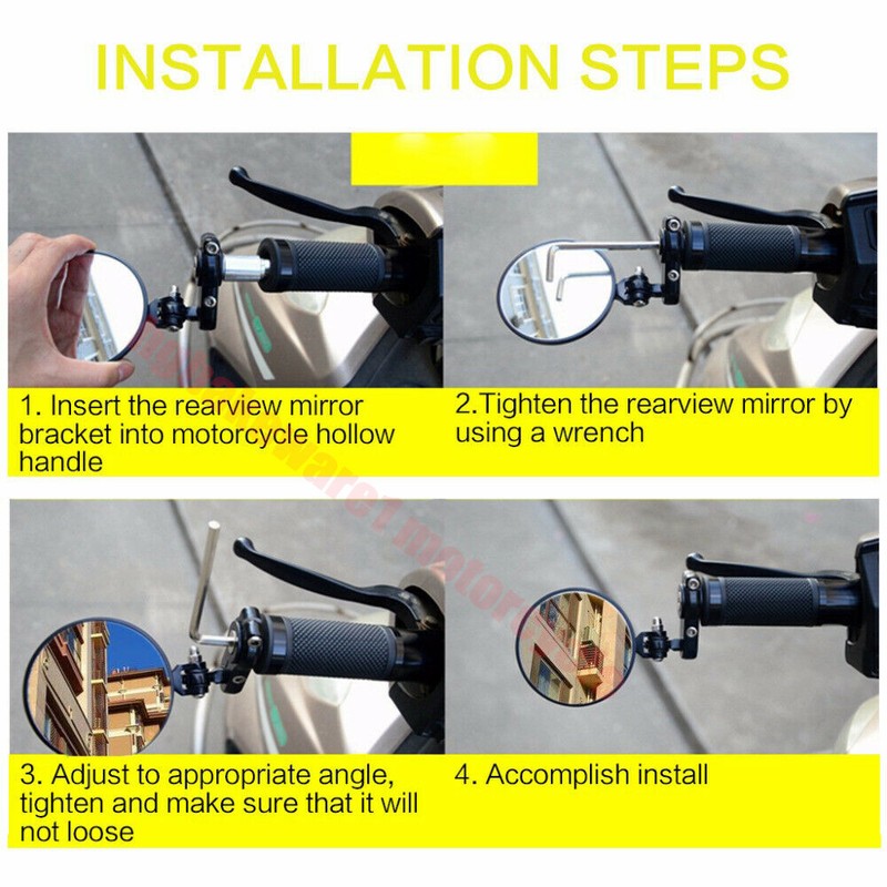 For SUZUKI DRZ400 Black Foldable Motorcycle CNC 7/8" Bar End Mirrors Rearview US