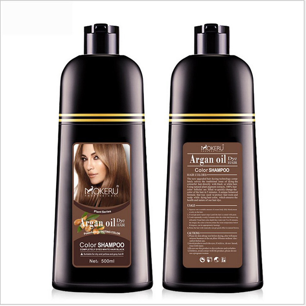 500ml Grey Reverse Hair Color Shampoo Permanent Hair Dying Darkening
