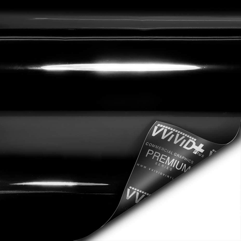 + Ultra Gloss Piano Black Vinyl Car Wrap Premium Paint Replacement Film Roll wit