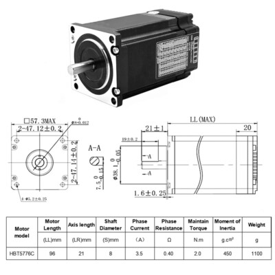NEMA23 Integrated Closed Stepper Motor 20~48V DC w/1000 line Driver CNC Router