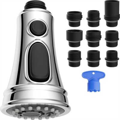 Kitchen Faucet Head Replacement, Pull Down Faucet Spray Head, 3 Function 