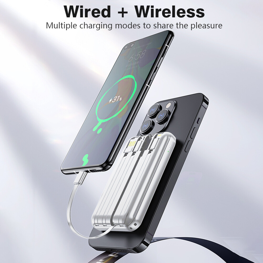 30000mAh Magnetic Power Bank Battery Pack Wireless Charge for iPhone 15/14/13/12