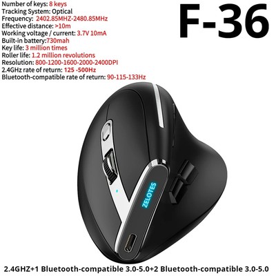 For Vertical Gaming Mouse Rechargeable Mouse 10000DPI Gamer Mice USB Wired 