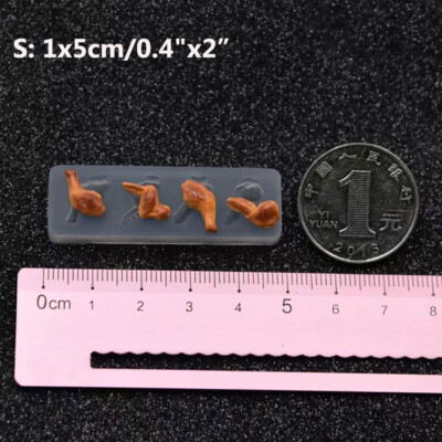 1:12 Dollhouse Miniature Drumstick Chicken Wings Mold Mini Food Silicone Mould