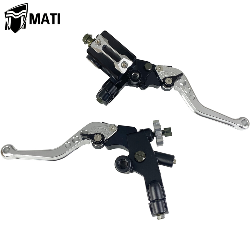 ::Universal 7/8" CNC Motorcycle Handlebar Brake Master Cylinder & Clutch Lever Set