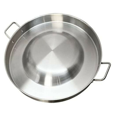22" Wide Stainless Steel Concave UP Comal Griddle Pan Cook Grill Fry Pan Large 