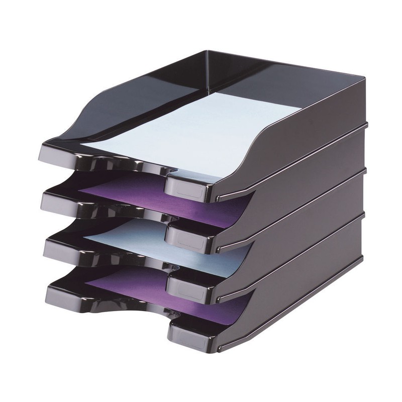 Deflecto Steritouch Empilage Lettre Plateau Noir Cp130stblk