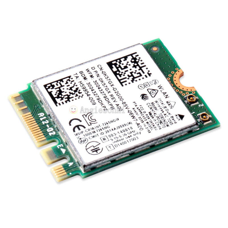 Intel 7265ac 867mbps Wifi Card Bt4.0 For Dell E7470 E7270 E7440 Xps12 13 15 18
