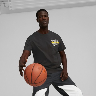 

Баскетбольная футболка Puma Showcase Мужская черная, Черный, Puma Showcase Basketball T-Shirt